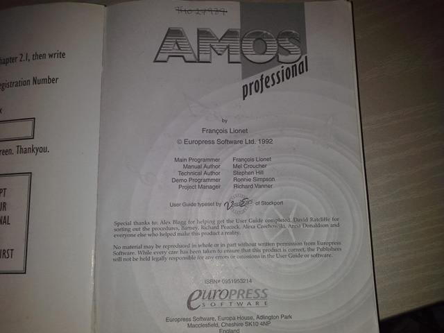 1er page du livre Amos pro